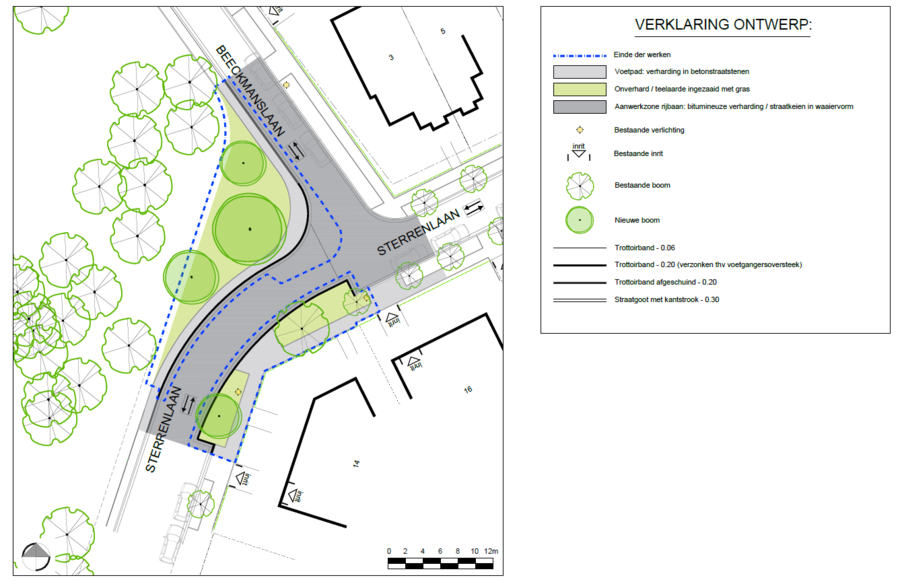 Nieuwe toestand kruispunt Beeckmanslaan - Sterrenlaan Nieuwe toestand kruispunt Beeckmanslaan - Sterrenlaan